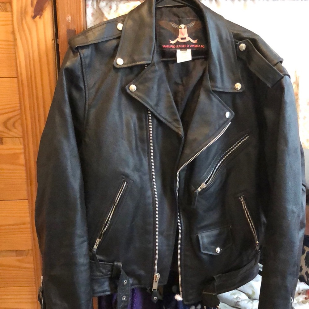 Vanguard leather motorcycle Jacket!
